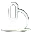 Minimalist line drawing of a wine glass with elegant curves
