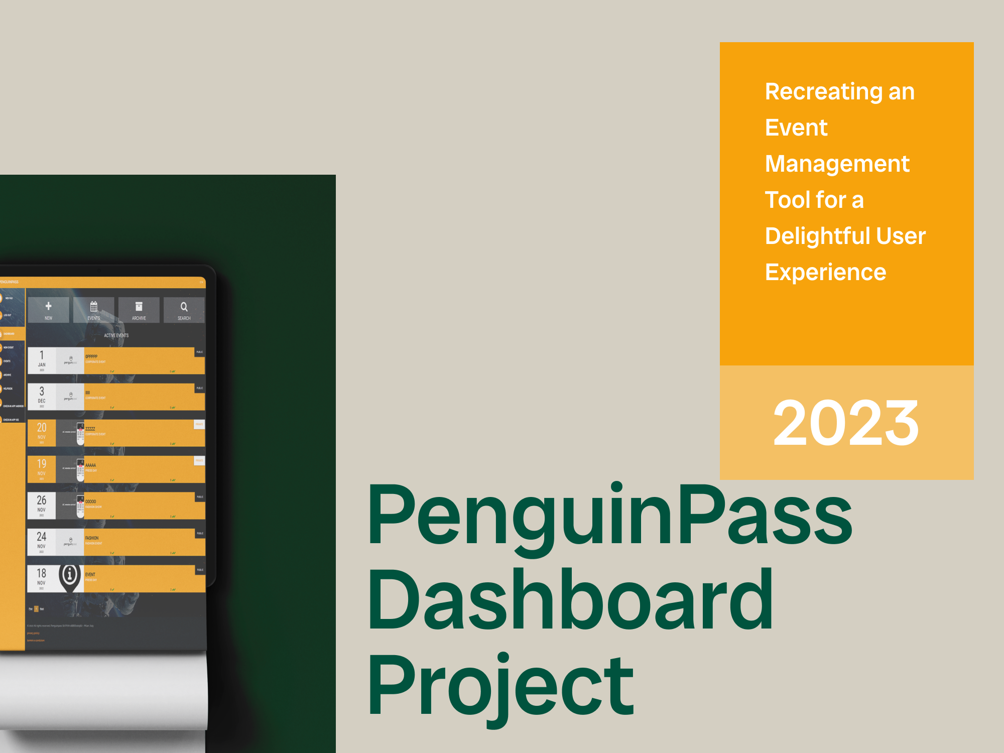 PenguinPass Dashboard Project (B2B SaaS )