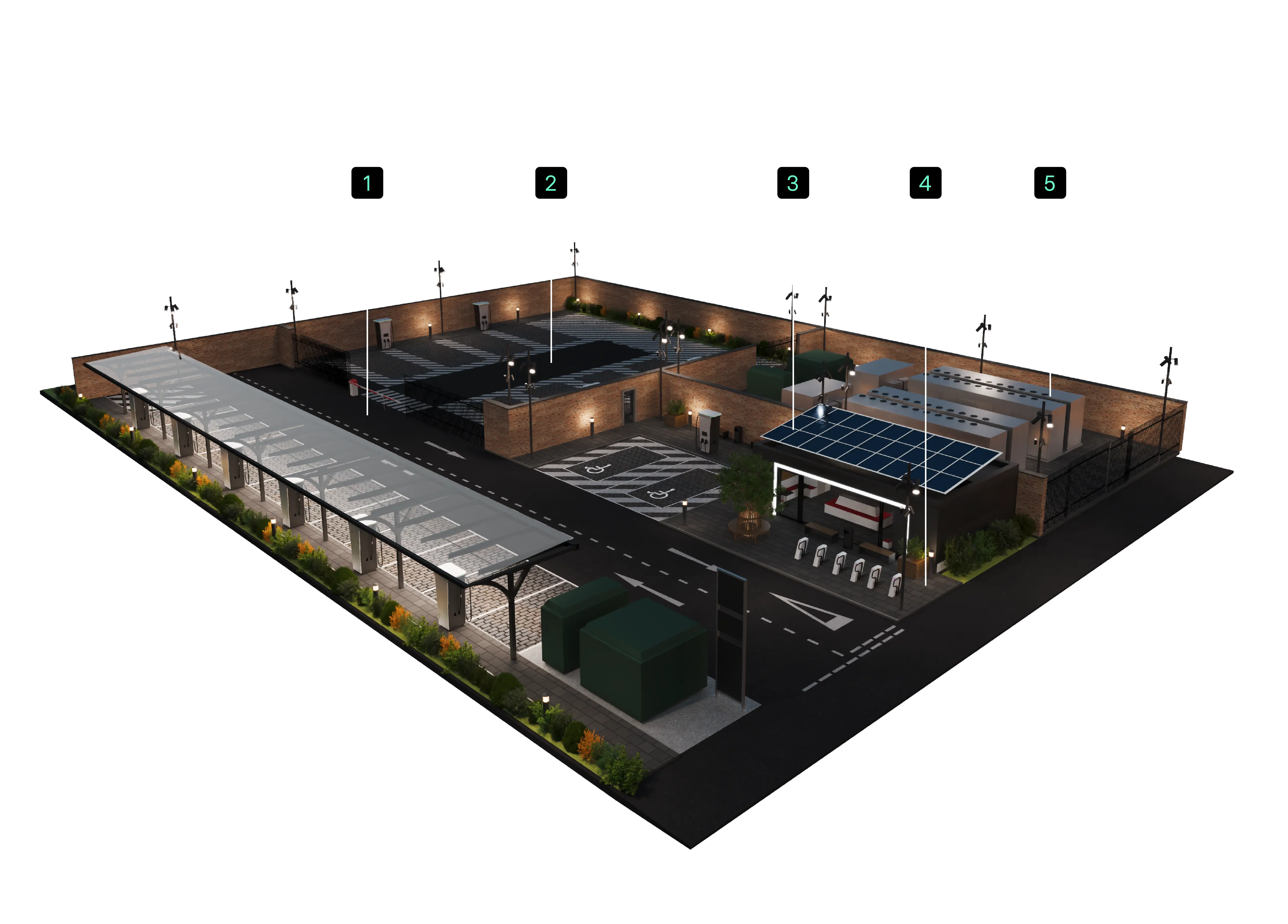 Hubber CGI site plan, night