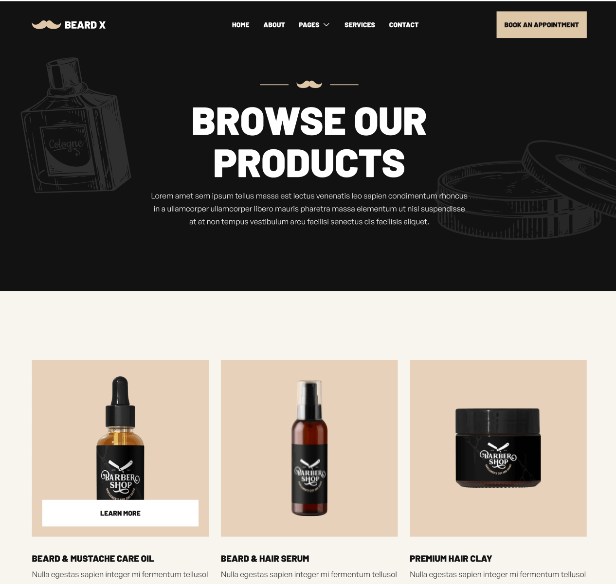 Shop - Beard X Webflow Template
