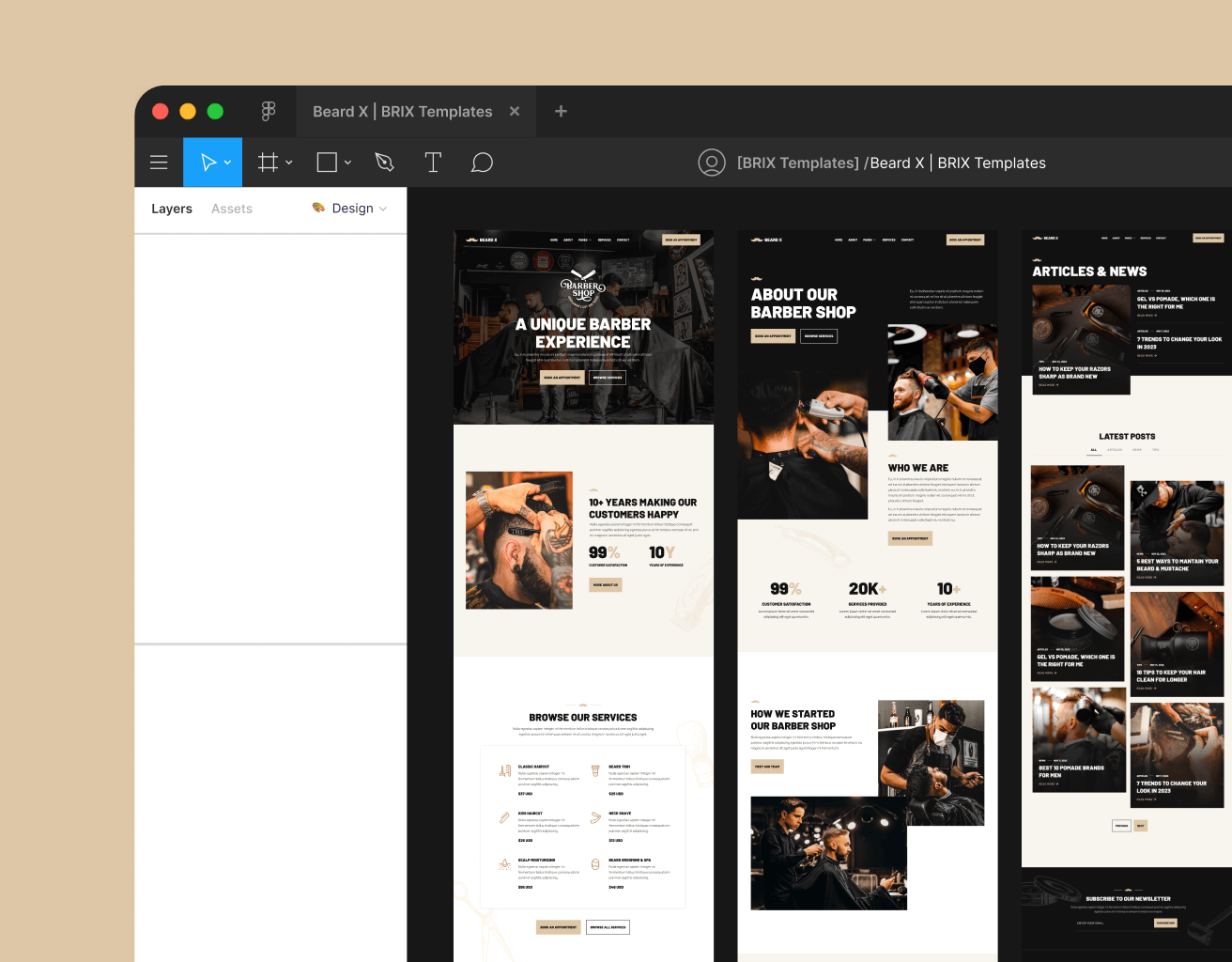 Figma File Included - Beard X Webflow Template