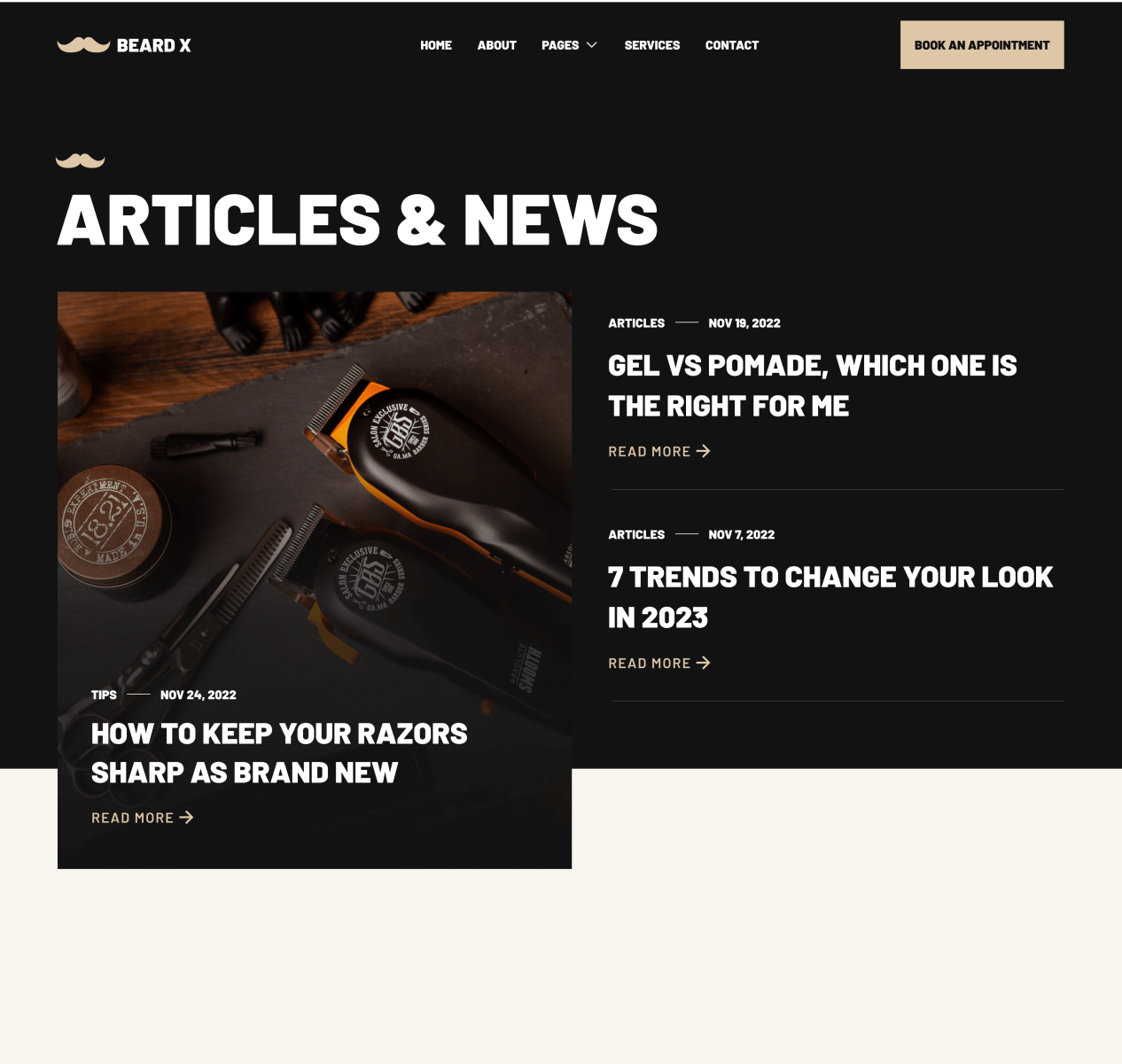 Blog - Beard X Webflow Template
