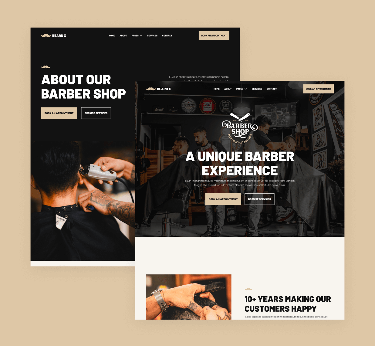 Pages Included - Beard X Webflow Template