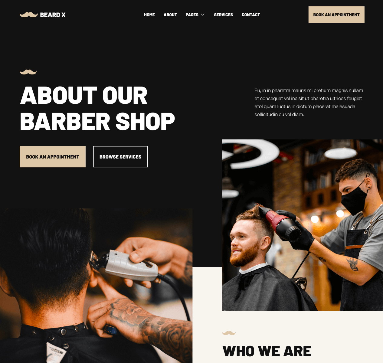 About - Beard X Webflow Template