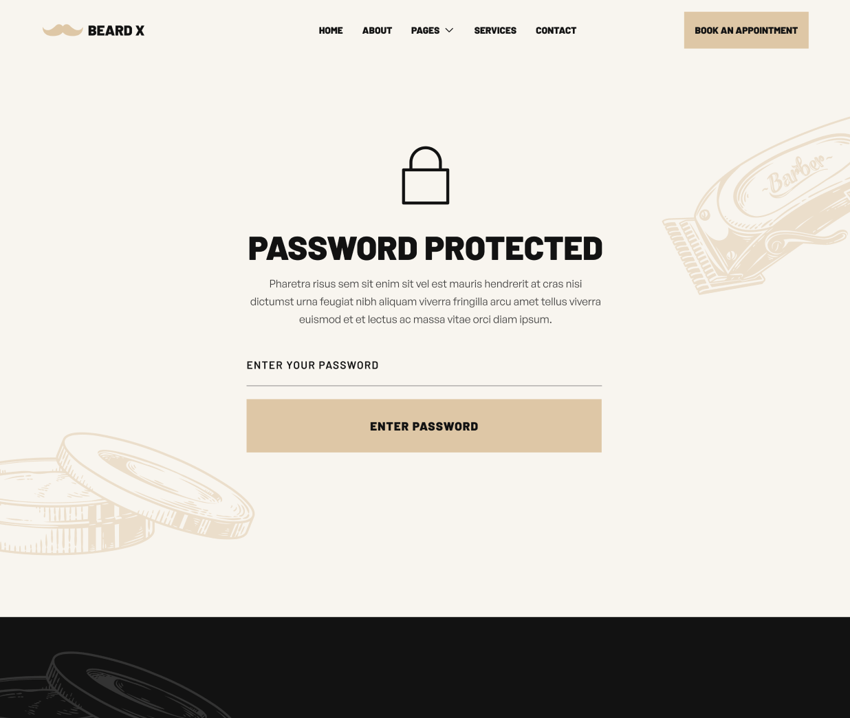 Password Protected - Beard X Webflow Template