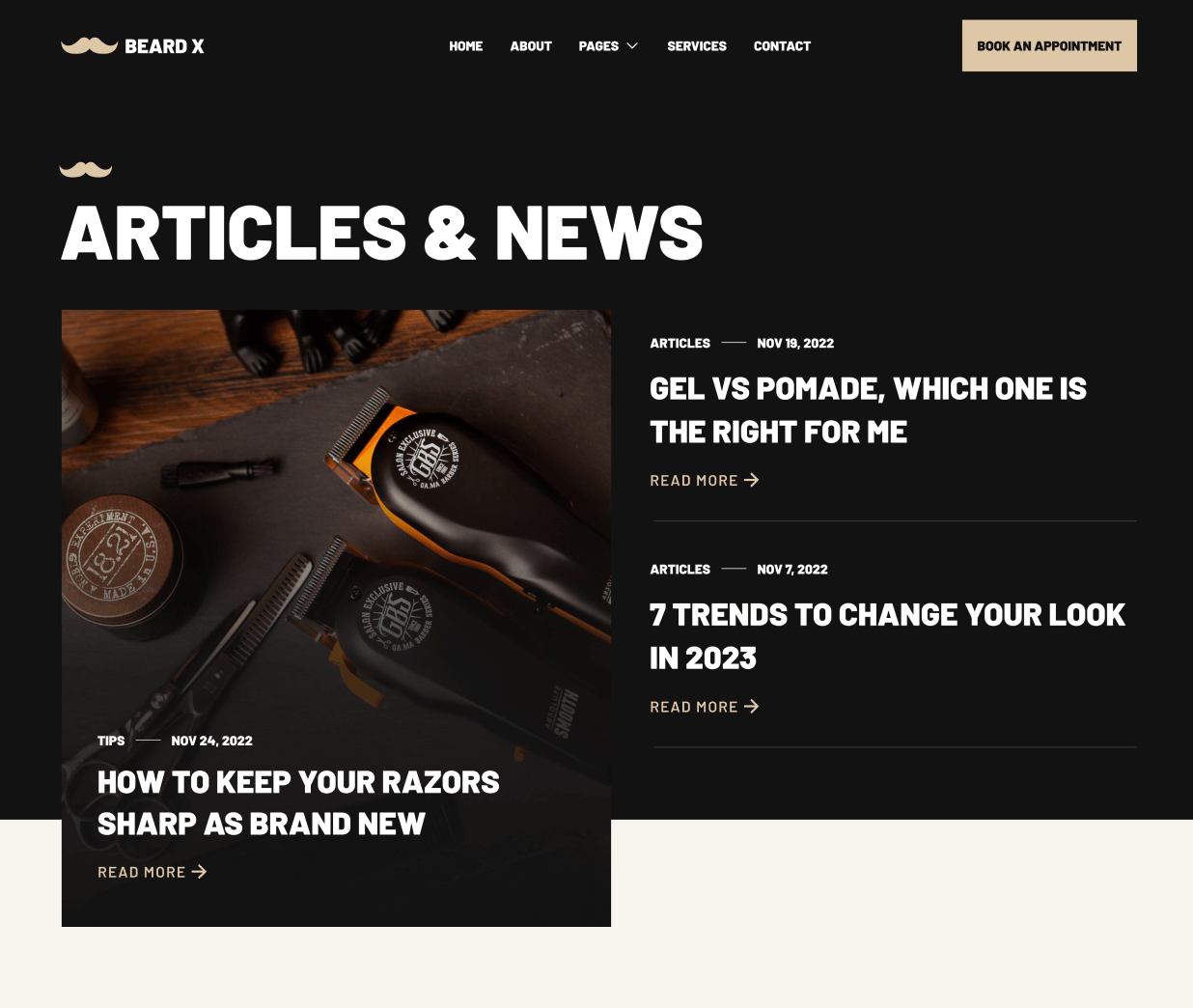 Blog - Beard X Webflow Template