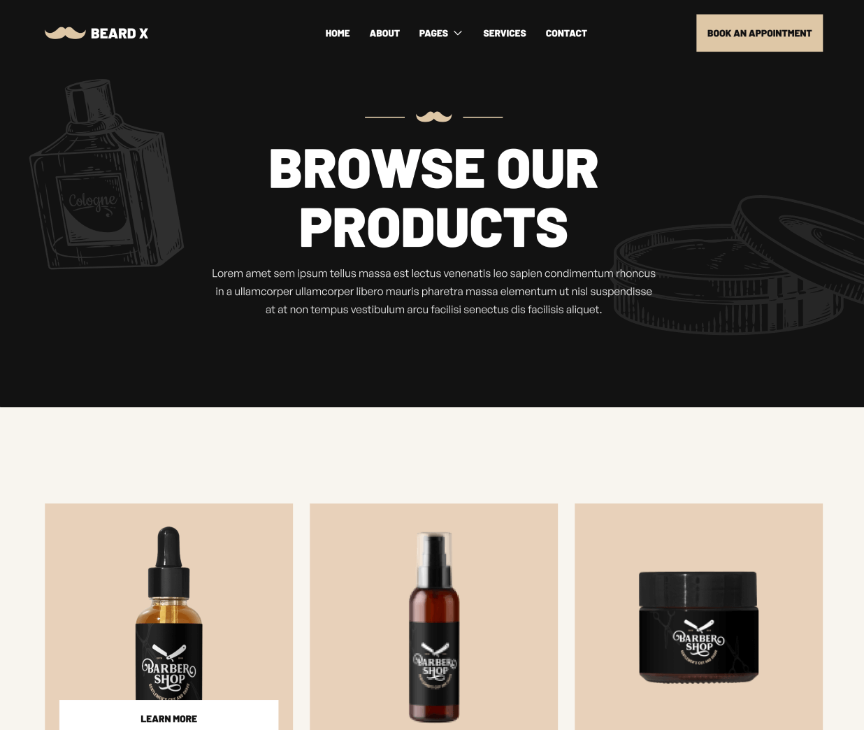 Shop - Beard X Webflow Template
