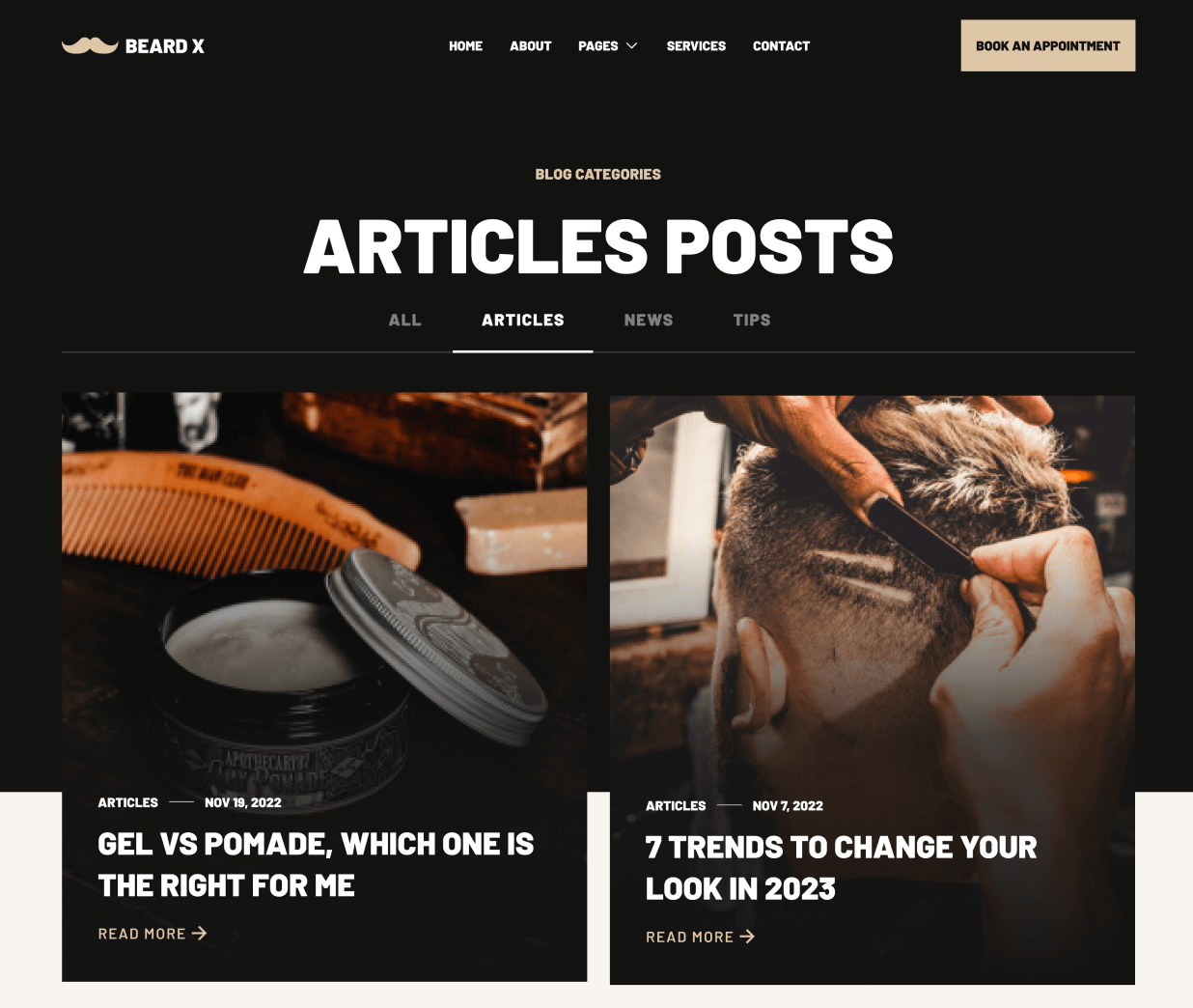 Blog - Beard X Webflow Template