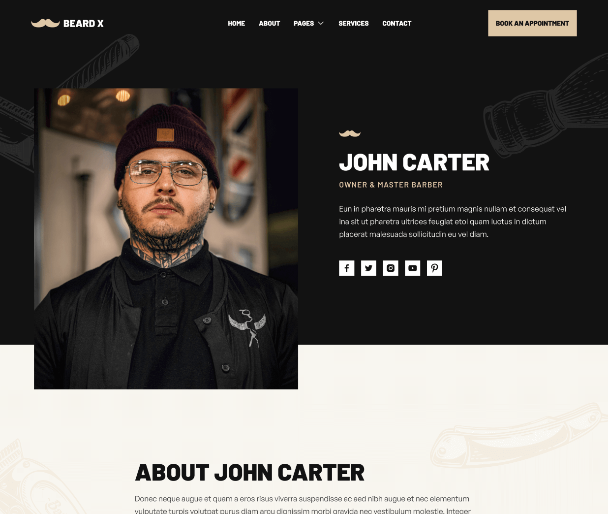 Team Members - Beard X Webflow Template