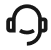 Headset with microphone representing customer service.
