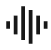 Black voiceprint icon with vertical bars of varying heights on a transparent background.