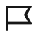 Simple black flag icon with a triangular notch on the right side.