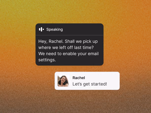 Quarterzip agent picking up where the user left off and asking what they want to achieve