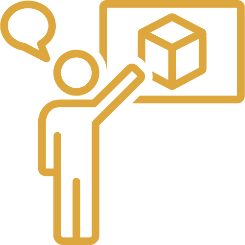 person teaching icon