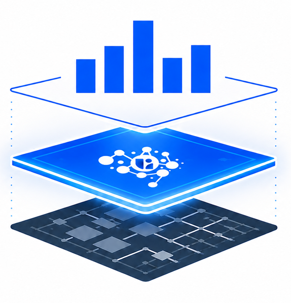 AI data reconciliation process turning fragmented data into verified analytics and trusted business decisions in 3 steps.