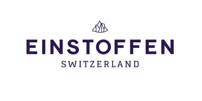EINSTOFFEN Switzerland logo with a mountain outline above the text on a white background.