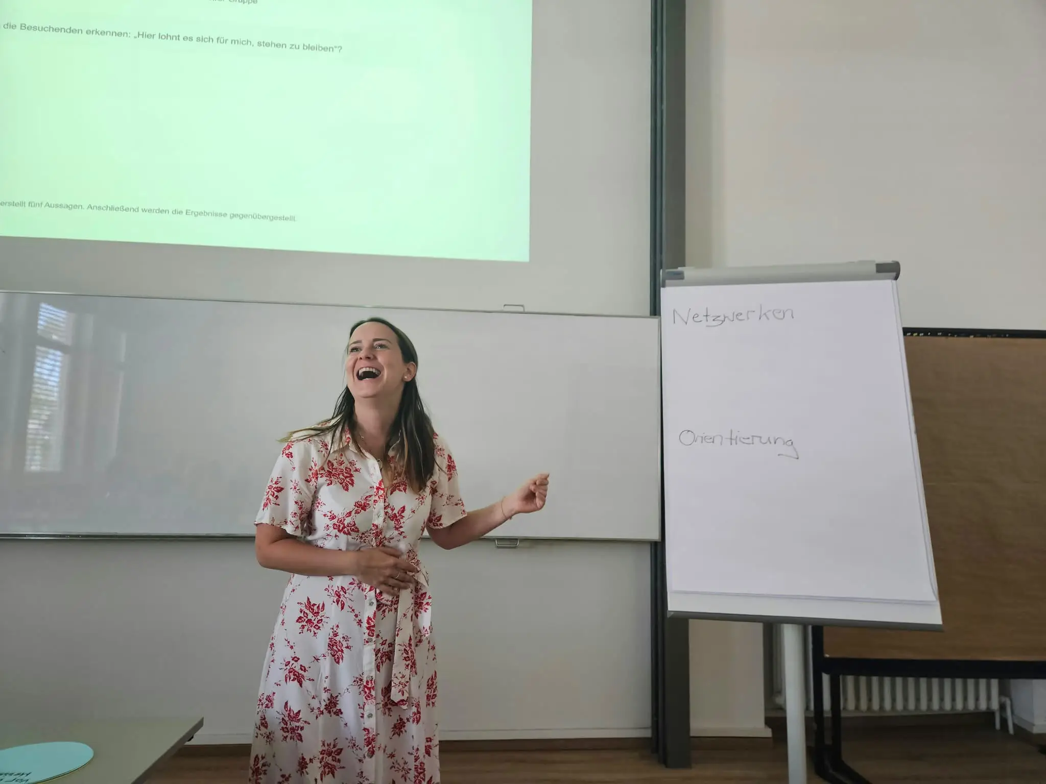 Foto von Tina beim Vortragen