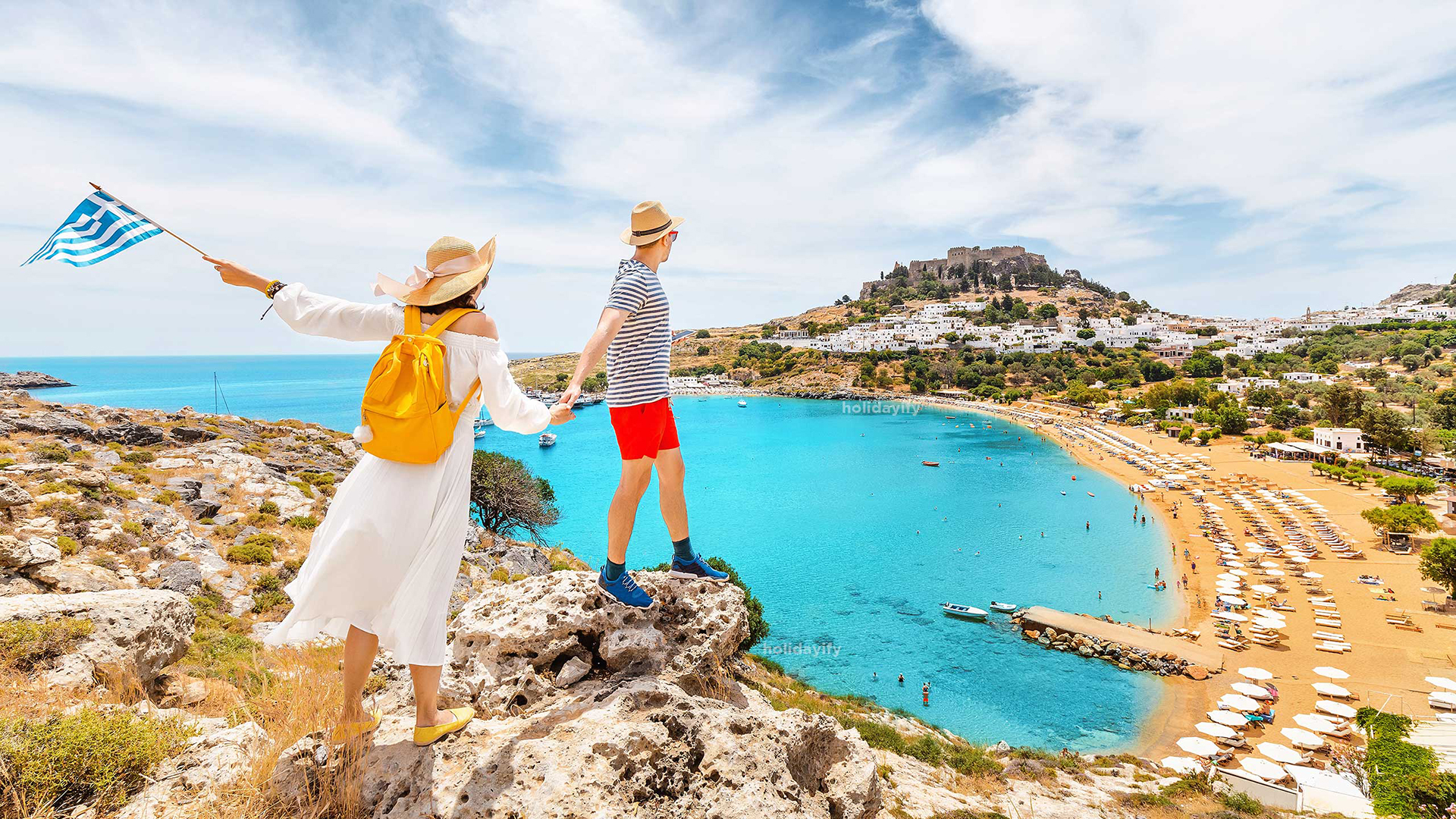 View of Lindos in Rhodes