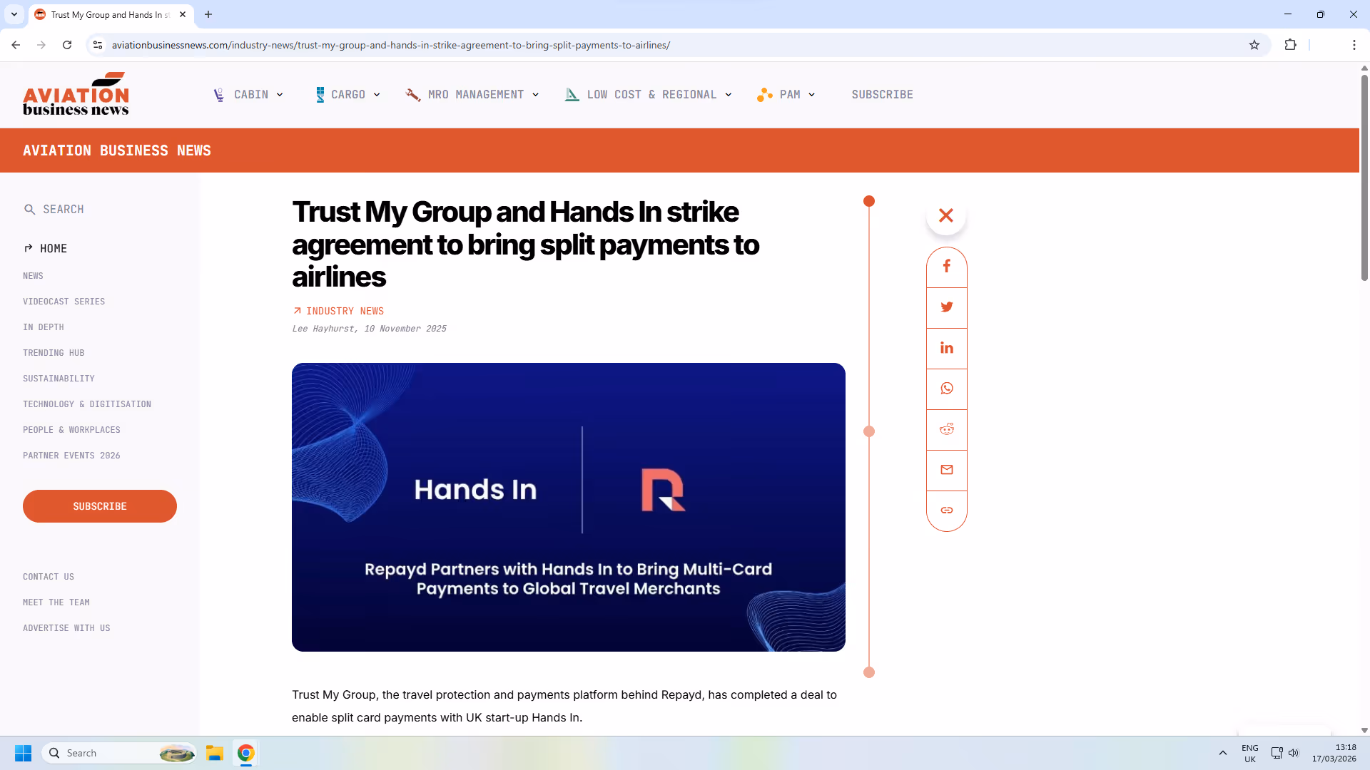 Trust My Group and Hands In Strike Agreement to Bring Split Payments to Airlines