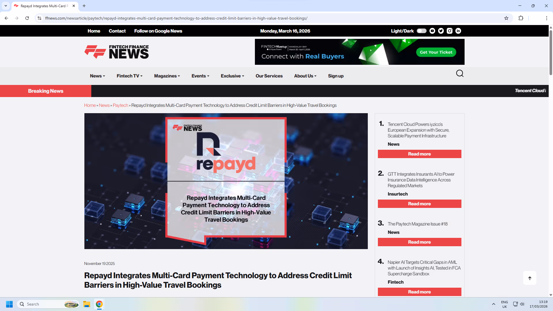 Repayd Integrates Multi-Card Payment Technology to Address Credit Limit Barriers in High-Value Travel Bookings