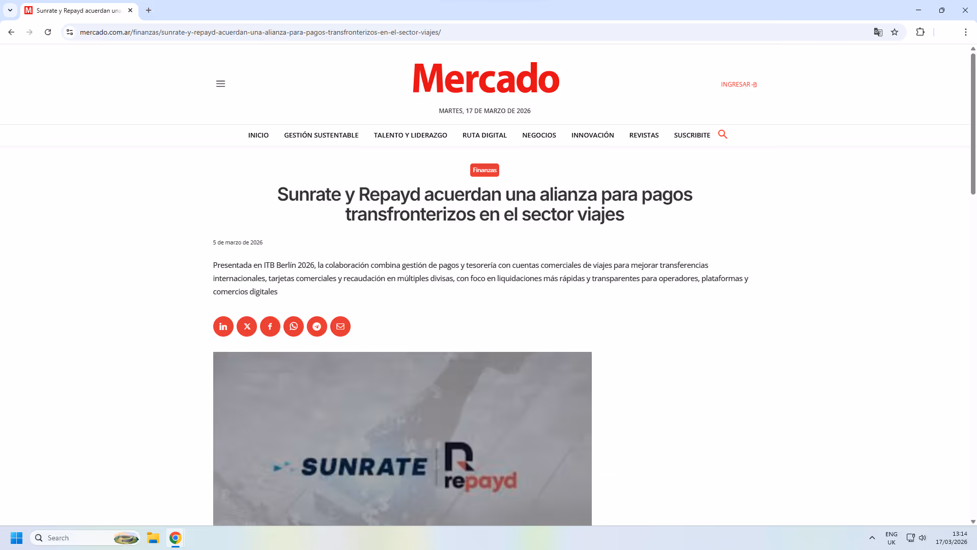 Sunrate y Repayd Acuerdan una Alianza para Pagos Transfronterizos en el Sector Viajes