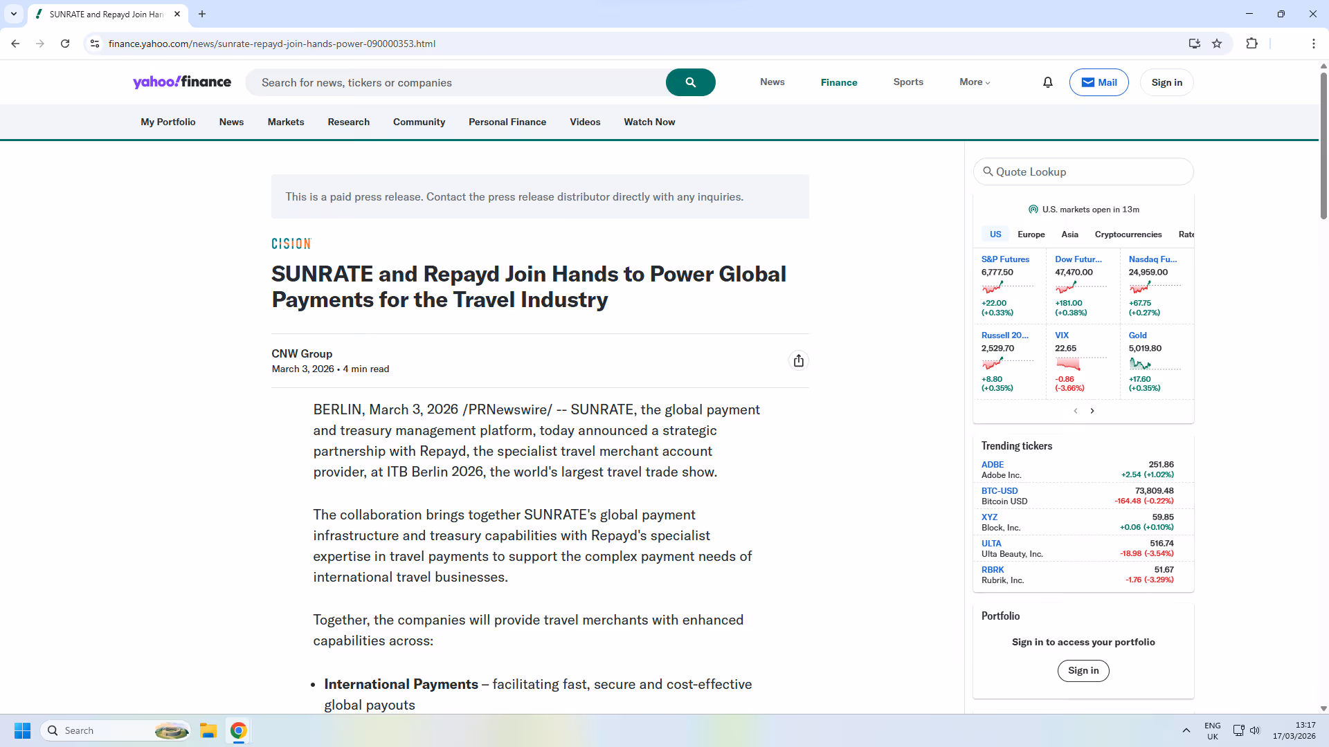 SUNRATE and Repayd Join Hands to Power Global Payments for the Travel Industry