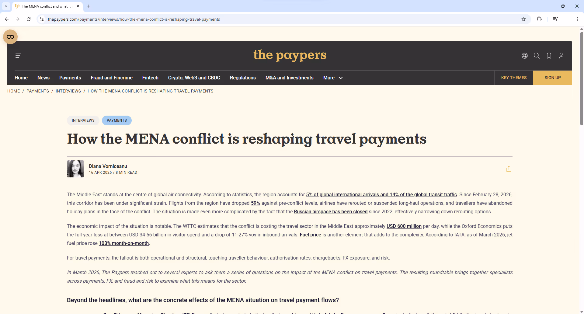 How the MENA Conflict is Reshaping Travel Payments