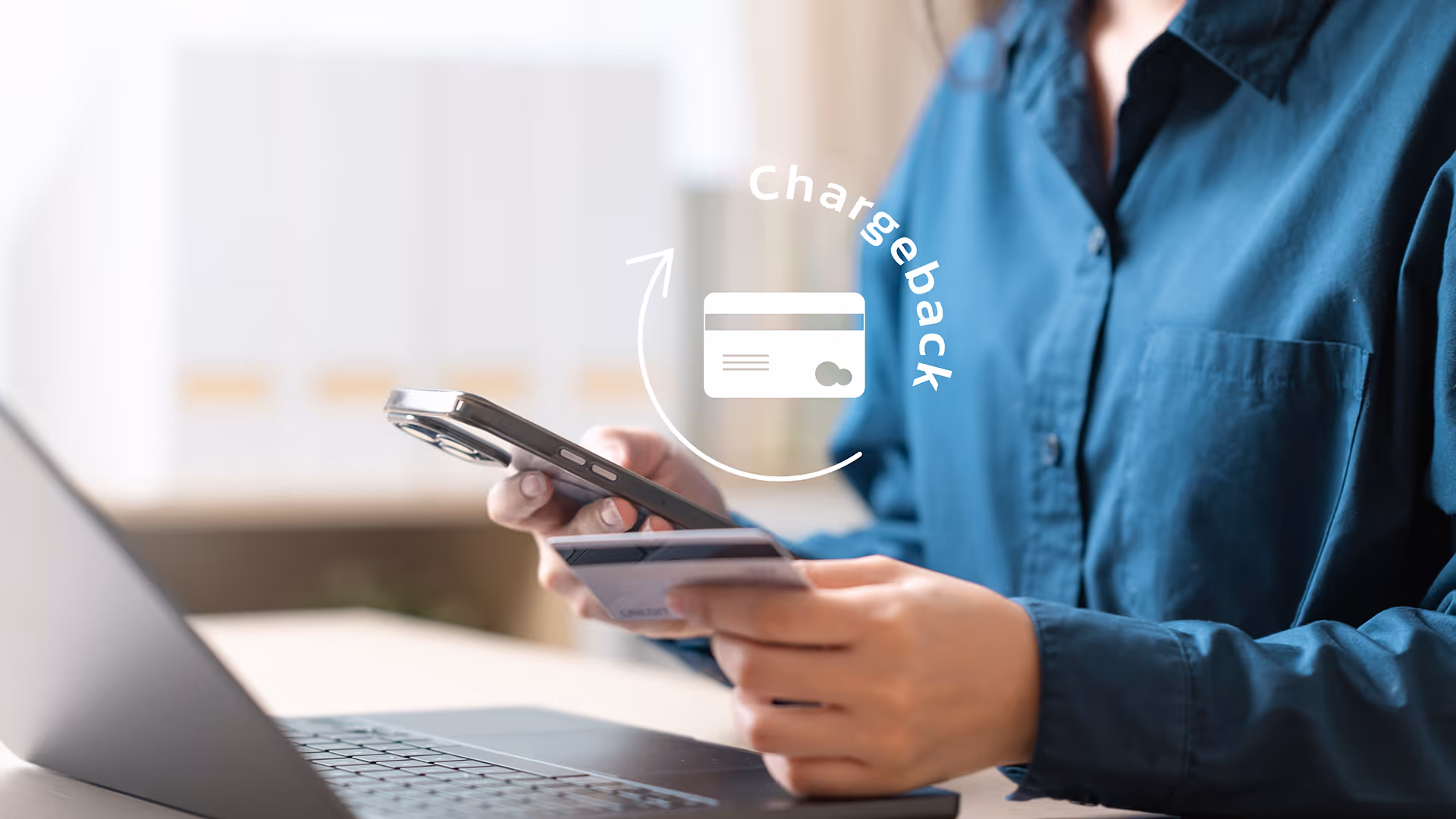 Person making a travel chargeback dispute