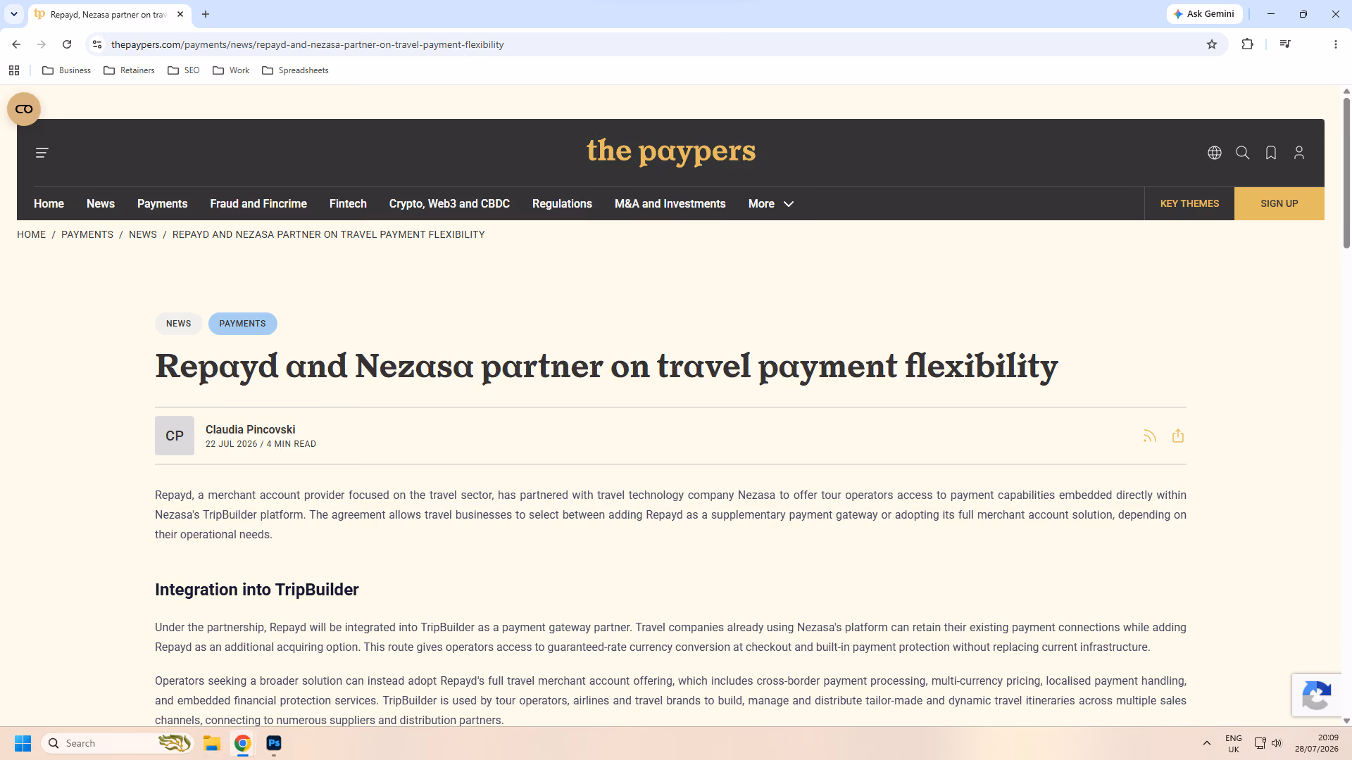 Repayd and Nezasa Partner on Travel Payment Flexibility