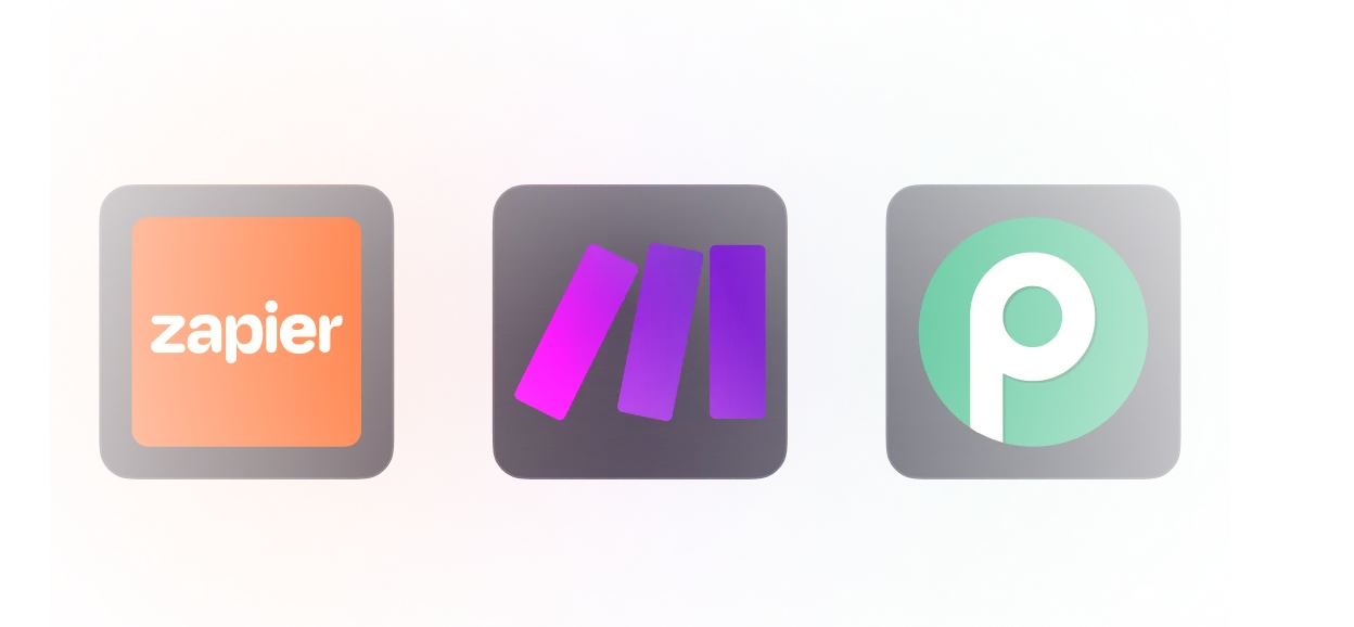 A colorful background with different logos on it.