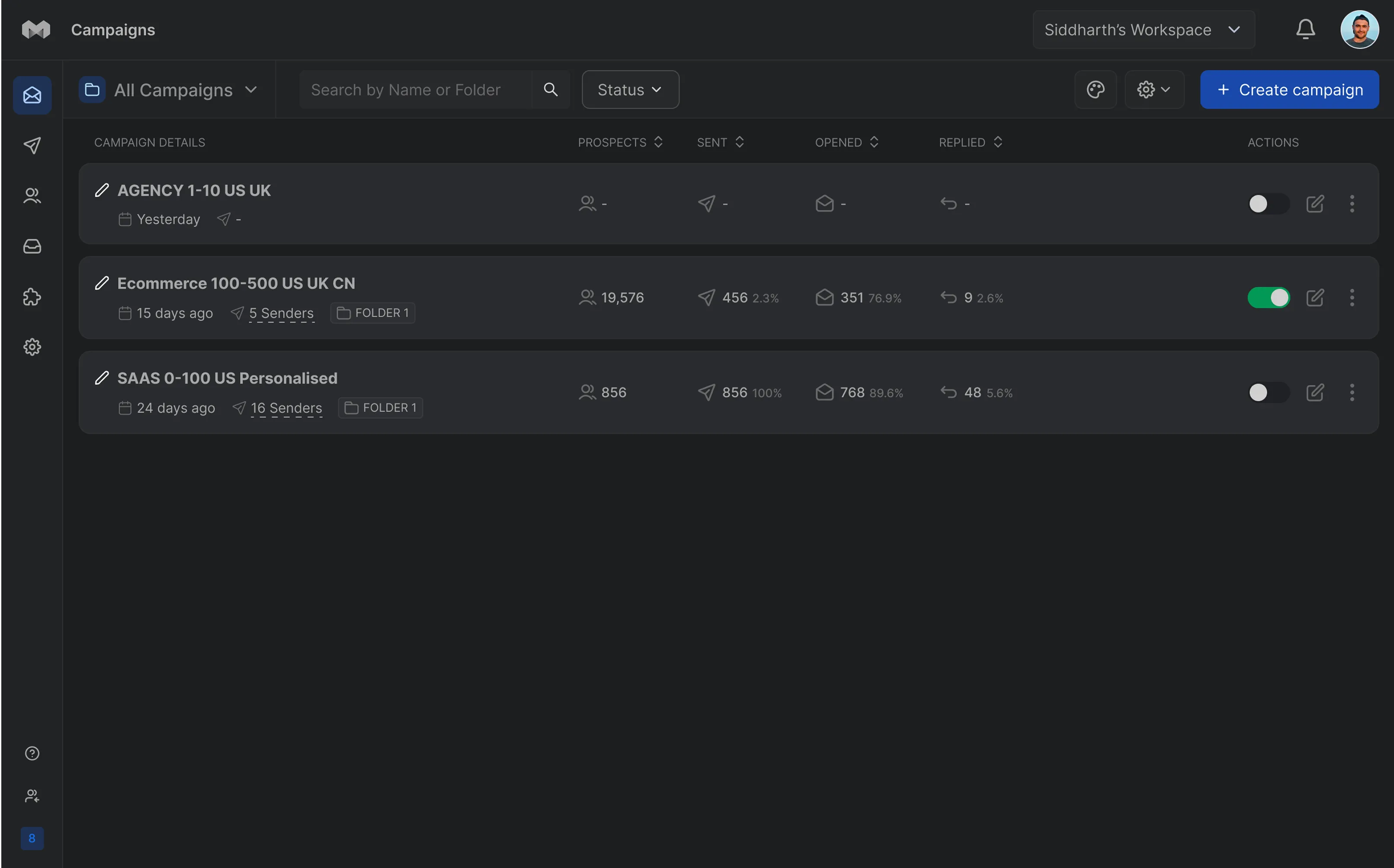 Manyreach Dashboard