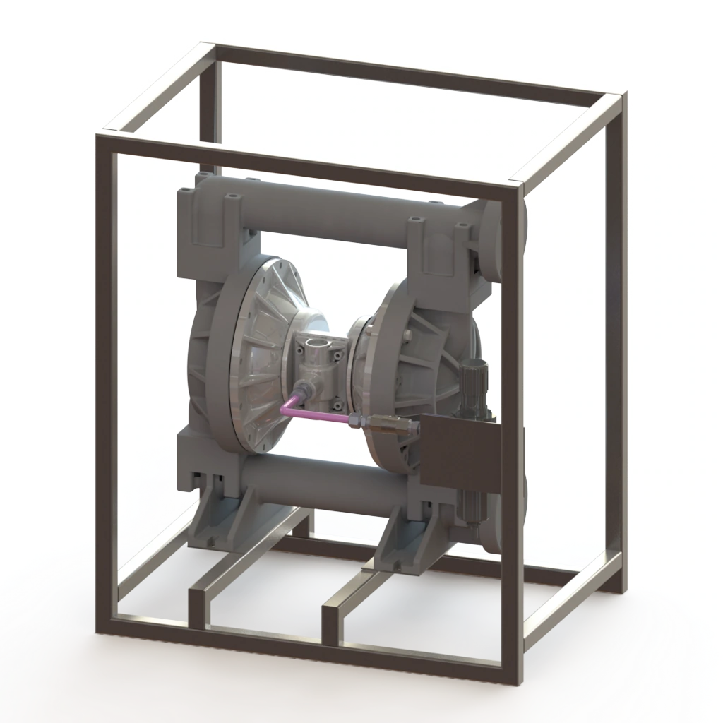 2" Polypropylene Diaphragm Pump Skid