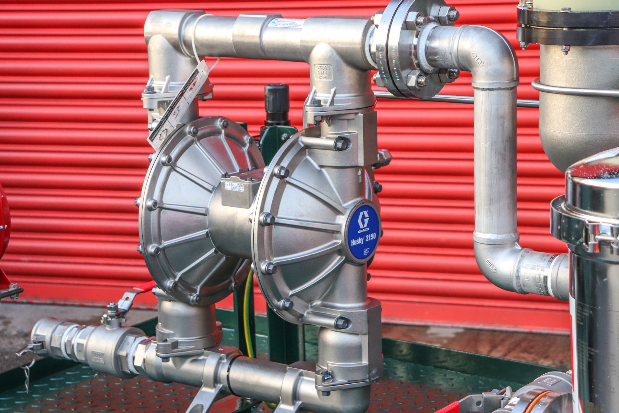 Graco Husky 2150 diaphragm pump.