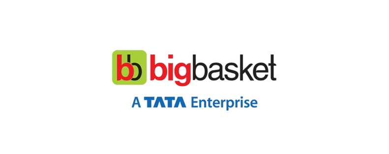 BigBasket logo with 'A TATA Enterprise' text underneath.