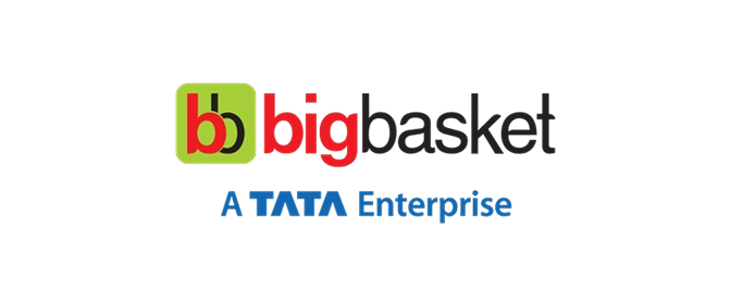 BigBasket logo with 'A TATA Enterprise' text underneath.