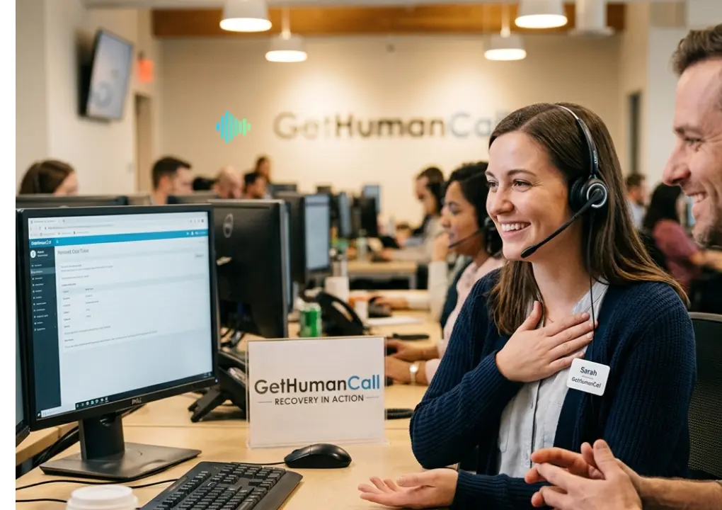 A man and woman at work in front of PC, working on recovery