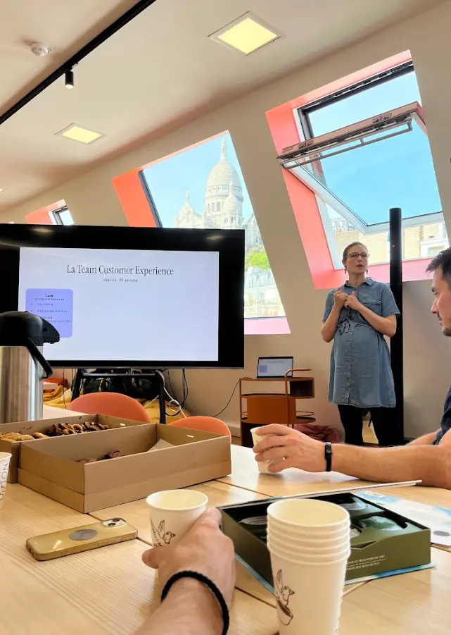 Elsa presenting at CS Directors'tea