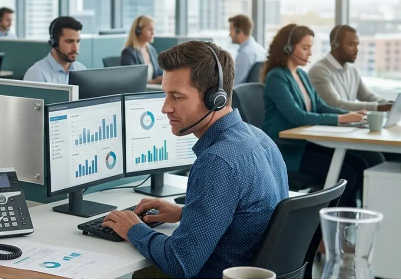 A man at work, A B to B debt recovery expert