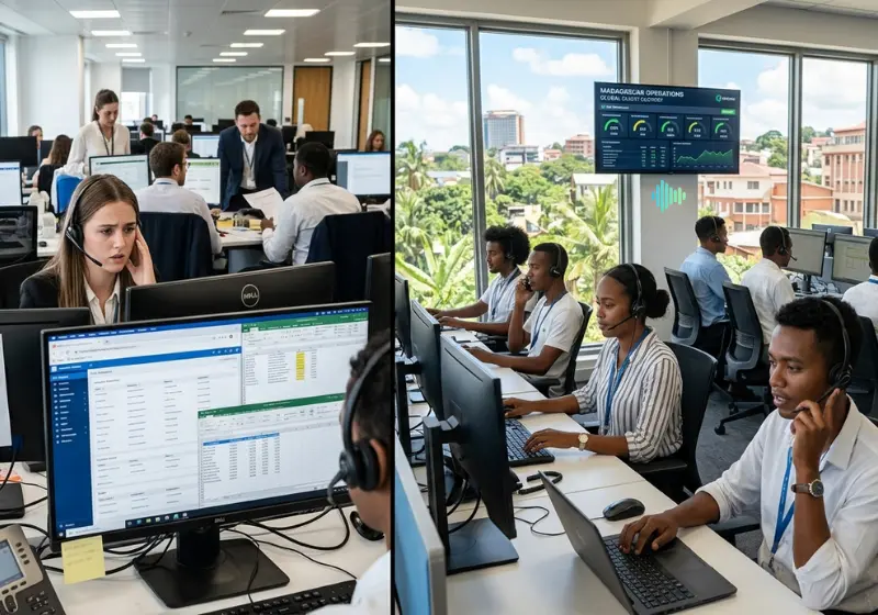 In-house uk call center vs offshore support in Madagascar