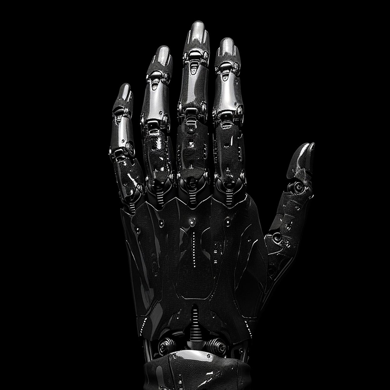 Futuristic robotic hand reaching upward symbolising innovation, tech leadership, and bold storytelling in Turn Heads Global media work.