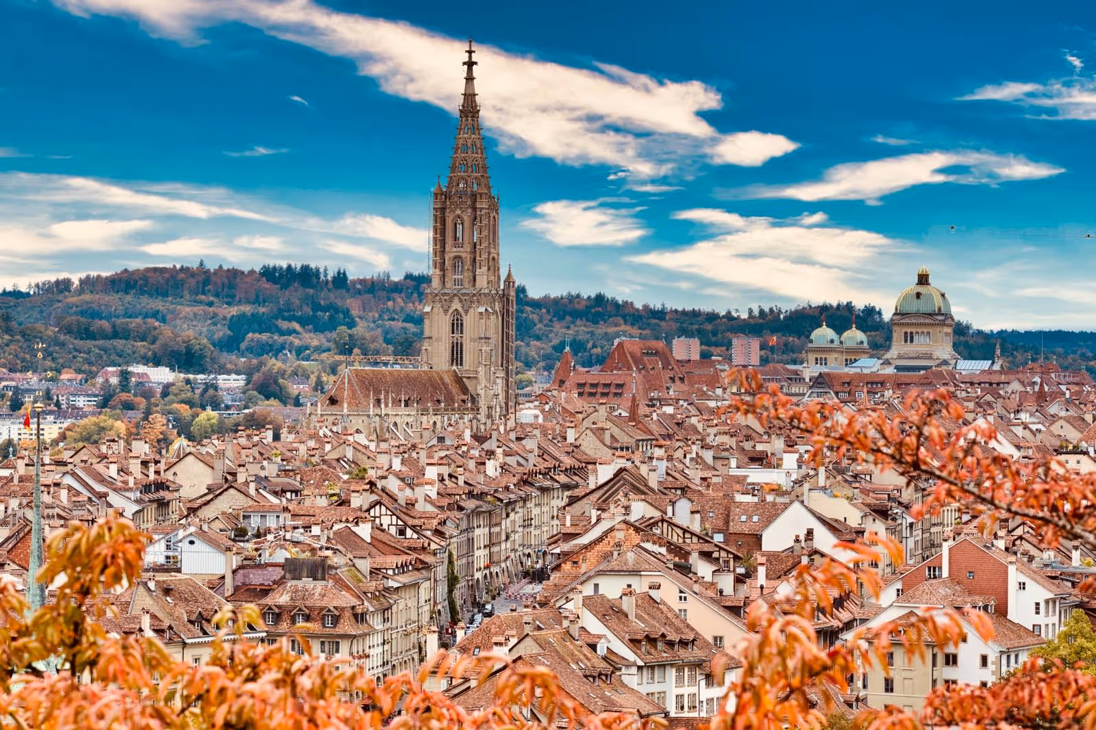 Luftbild der Stadt Bern