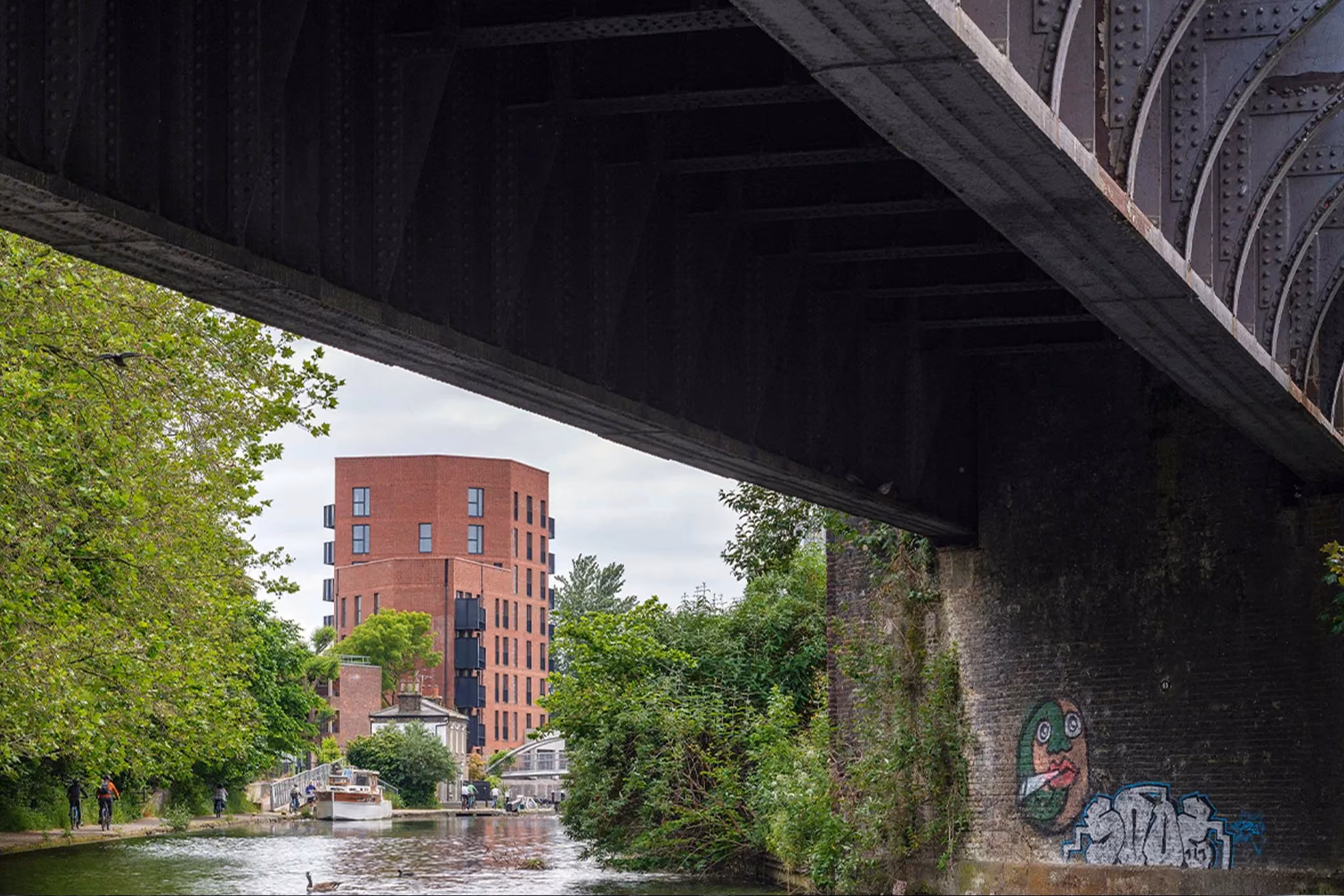 Canalside homes in Tower Hamlets