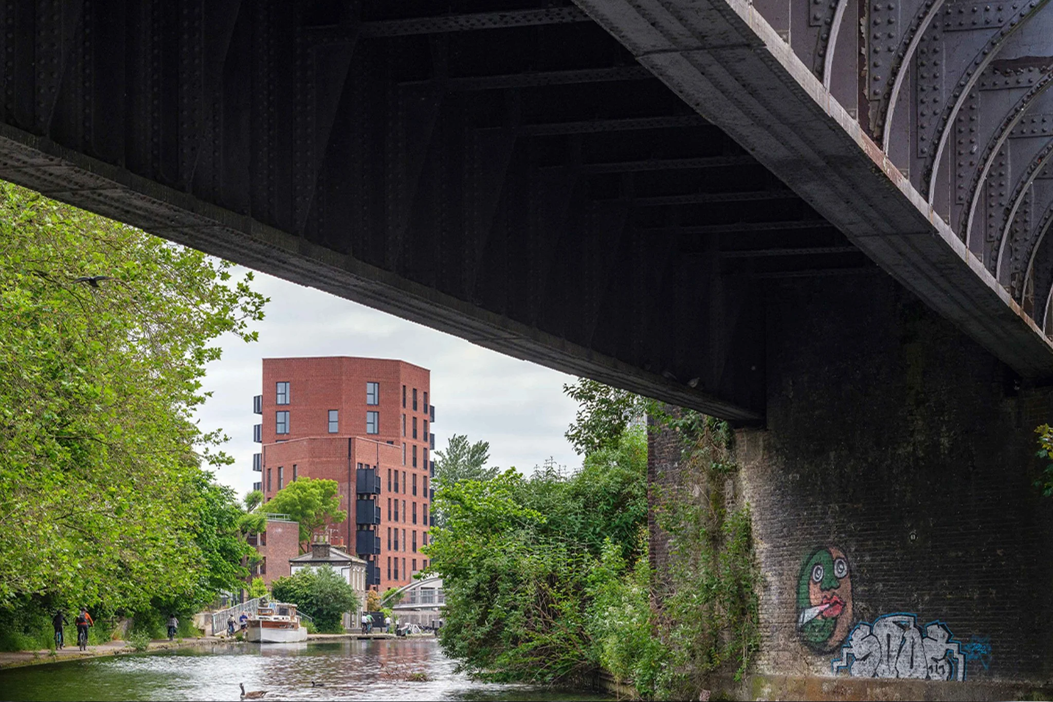 Canalside homes in Tower Hamlets