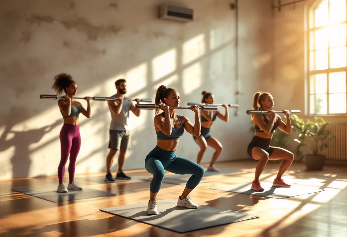 image of weightlifting session (for a gym)