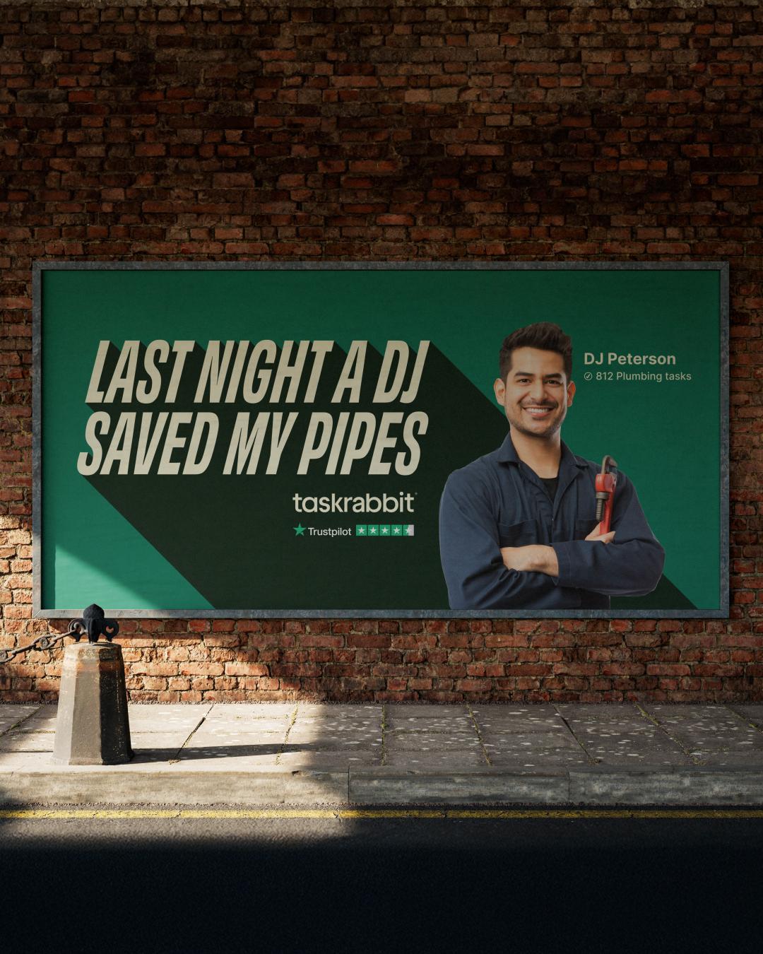 TaskRabbit viral OOH song lyrics billboard campaign by Noise Media Group