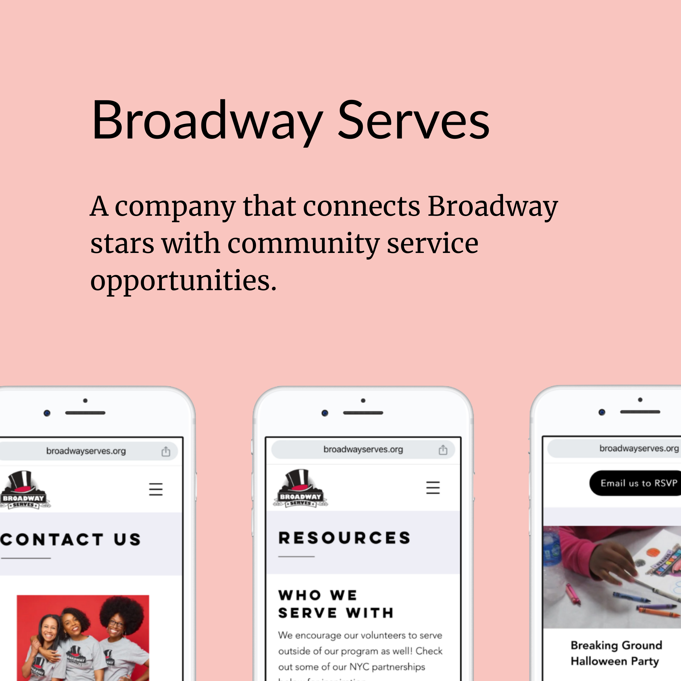 A company that connects Broadway stars with community service opportunities. 