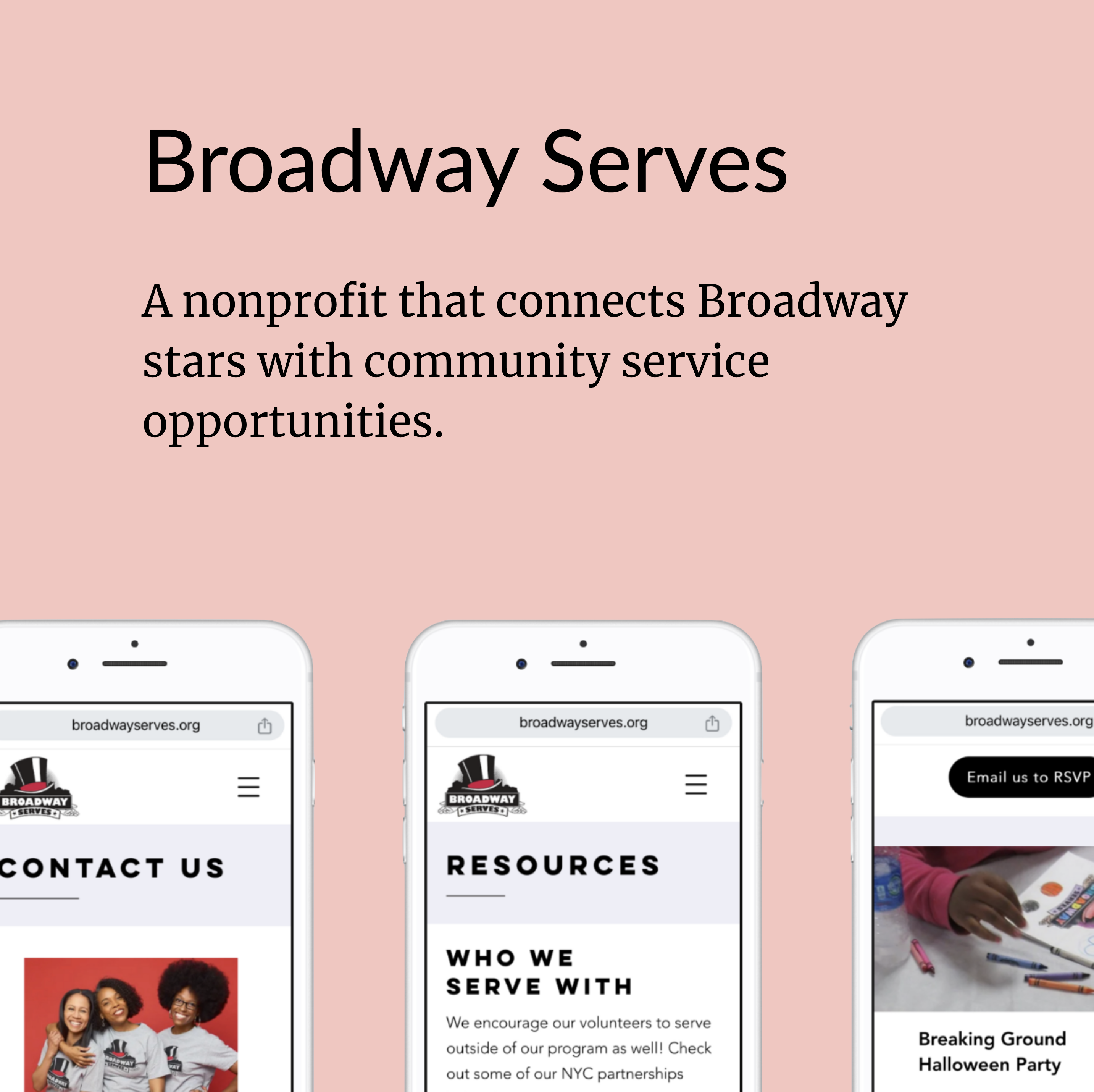 A nonprofit that connects Broadway stars with community service opportunities. 