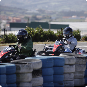 Team building event driving karts