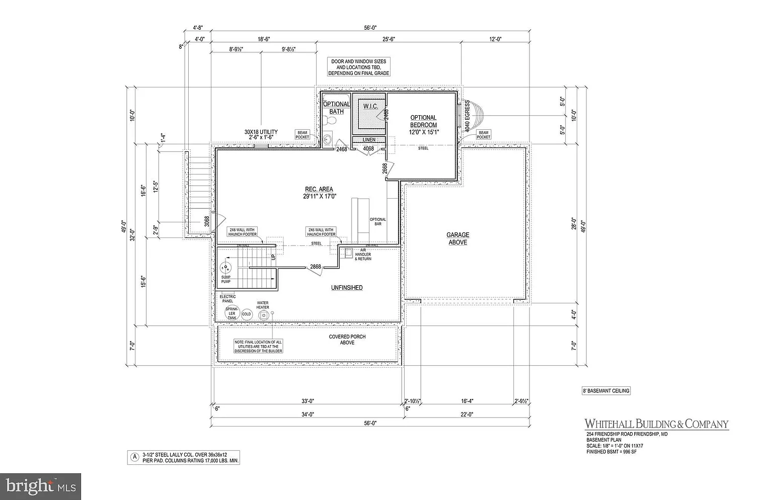 Tilghman basement plan