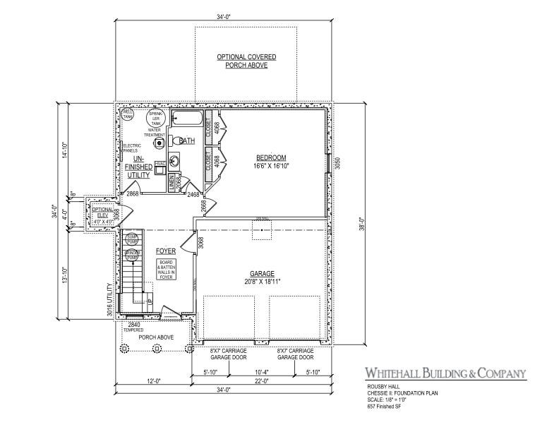 Ground level plan for Rousby Hall home in Lusby, Maryland